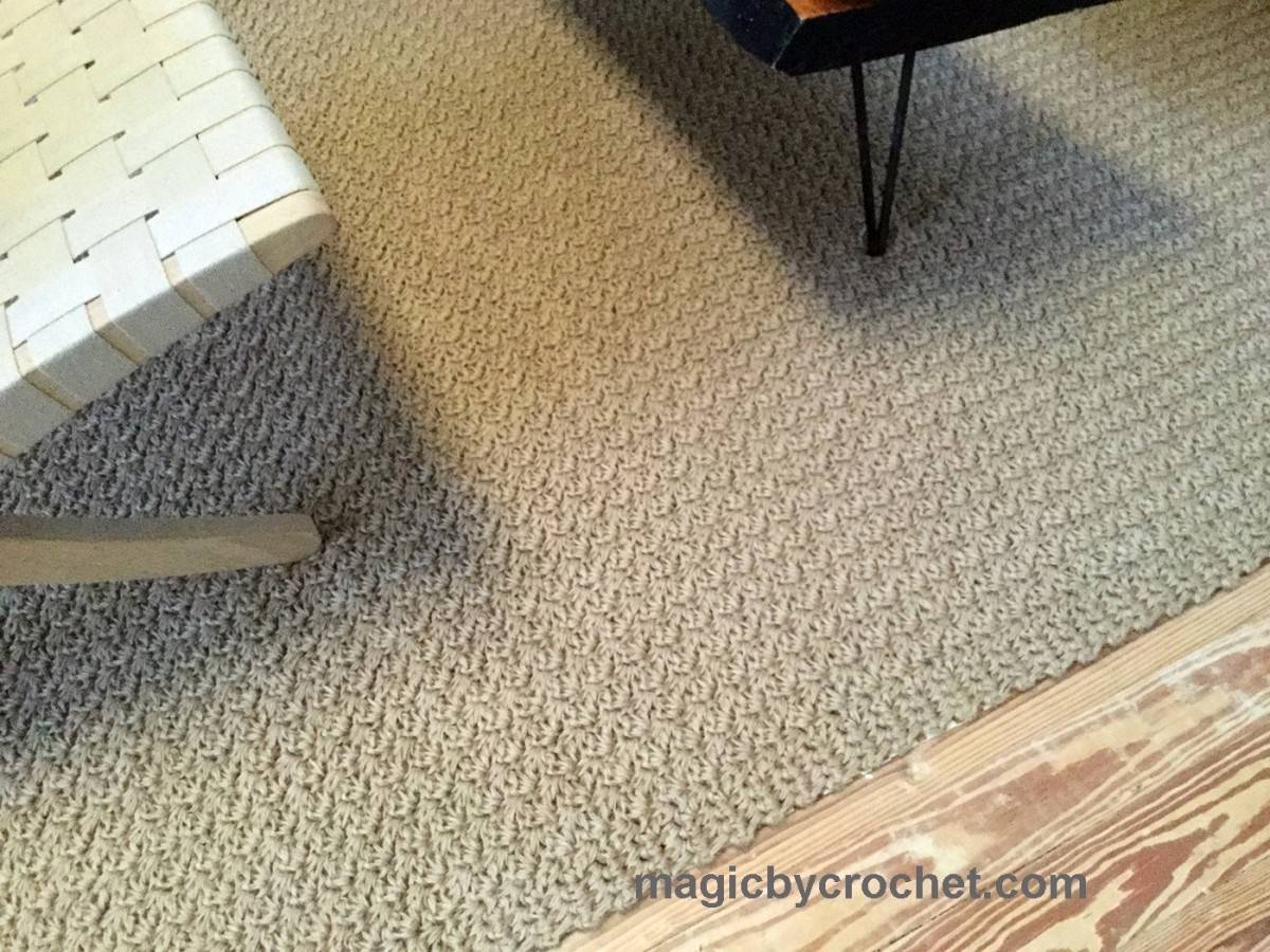 Jute Rug, Area Rug, Large Rug, Crochet jute rug, 6x8 ft, Scandinavian